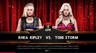 Rhea Ripley vs Toni Storm (WWE 2K19)