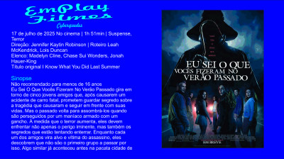 Eu Sei O Que Vocês Fizeram No Verão Passado (2025) Suspense, Terror