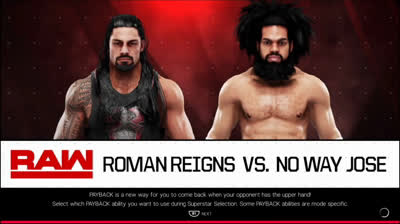 Roman Reigns vs No Way Jose (WWE 2K19)