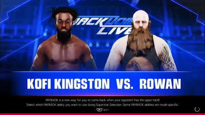 Kofi Kingston vs Rowan (WWE 2K19)