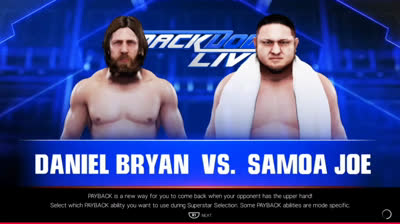 Daniel Bryan vs Samoa Joe (WWE 2K19)